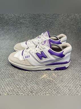 New Balance 550 White Purple Shoes Size 9.5 Men’s